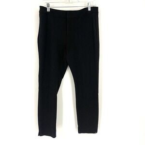 NYDJ‎ Women's 10P Black Knit Stretch Pants Tapered Ankle Zip Fly Front